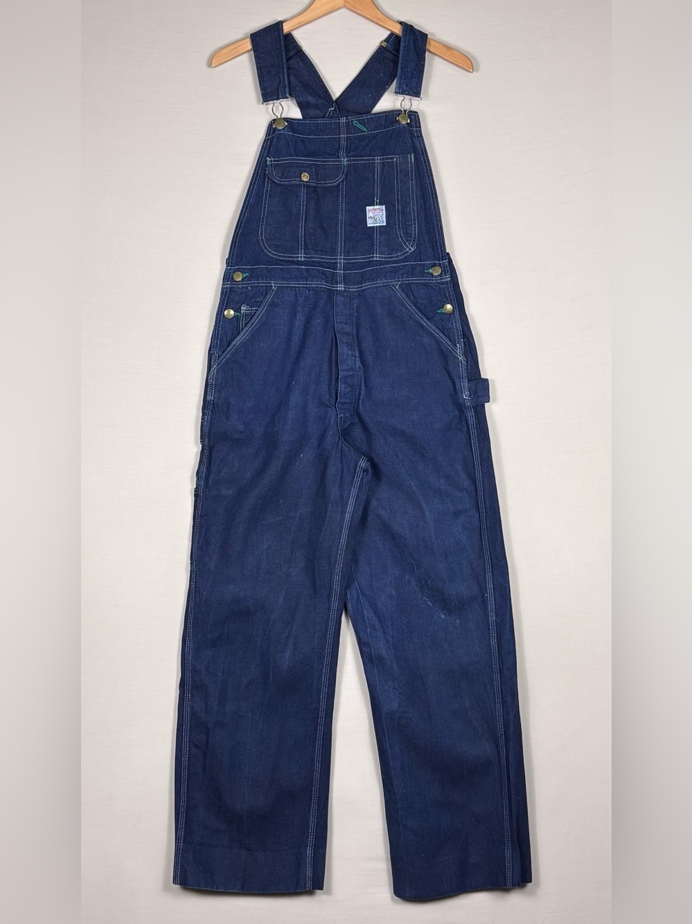 Vintage Pointer Brand Denim Overalls Carpenter Workwear USA Union Made